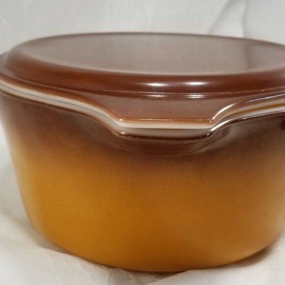 Pyrex Old Orchard Casserole Dish Lid 1.5qt brown ovenware dish baking dinner - Picture 3 of 10
